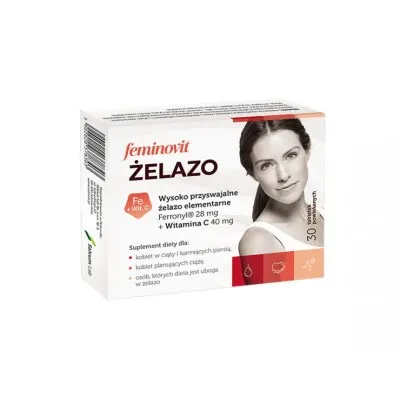 FEMINOVIT ŻELAZO 30 tabletek