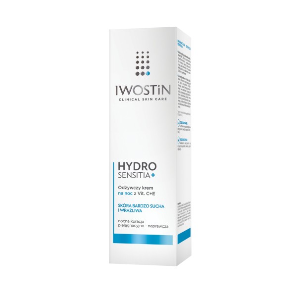 IWOSTIN HYDRO SENSITIA ODŻYWCZY KREM NA NOC Z WIT. C+E 50 ml