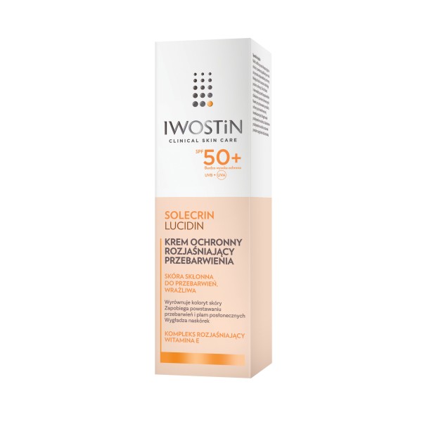 IWOSTIN SOLECRIN LUCIDIN KREM OCHRONNY ROZJAŚNIAJĄCY PRZEBARWIENIA SPF 50+ 50 ml