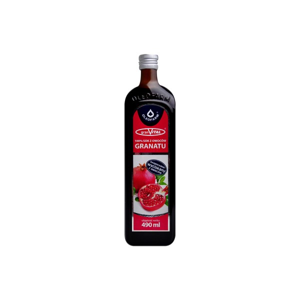 GRANVITAL 100% SOK Z OWOCÓW GRANATU 490 ml