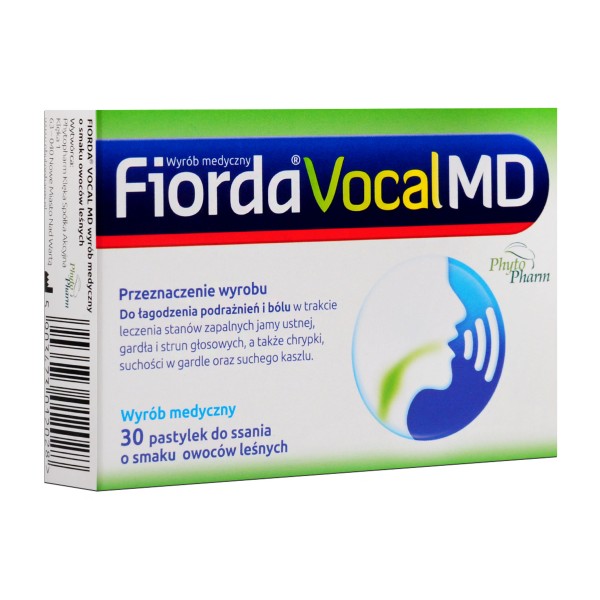 FIORDA VOCAL MD 30 pastylek do ssania o smaku owoców leśnych