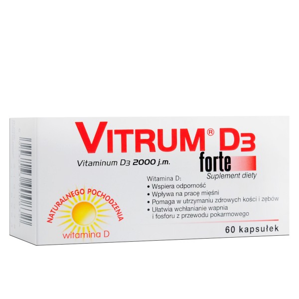 VITRUM D3 FORTE 2000 j.m. 60 kapsułek