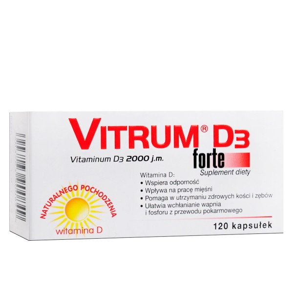 VITRUM D3 FORTE 2000 j.m. 120 kapsułek