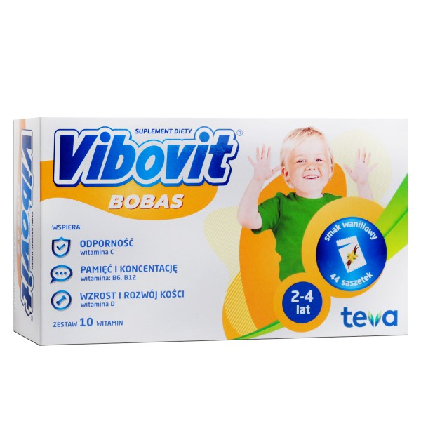 VIBOVIT BOBAS 44 saszetki smak waniliowy