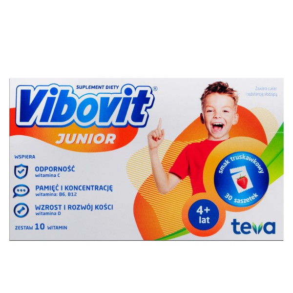 VIBOVIT JUNIOR 30 saszetek smak truskawkowy