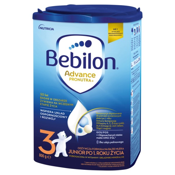 BEBILON 3 PRONUTRA-ADVANCE JUNIOR MLEKO MODYFIKOWANE 800 g