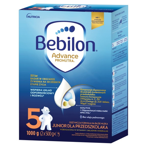 BEBILON 5 PRONUTRA-ADVANCE JUNIOR MLEKO MODYFIKOWANE 1000 g (2 x 500 g)