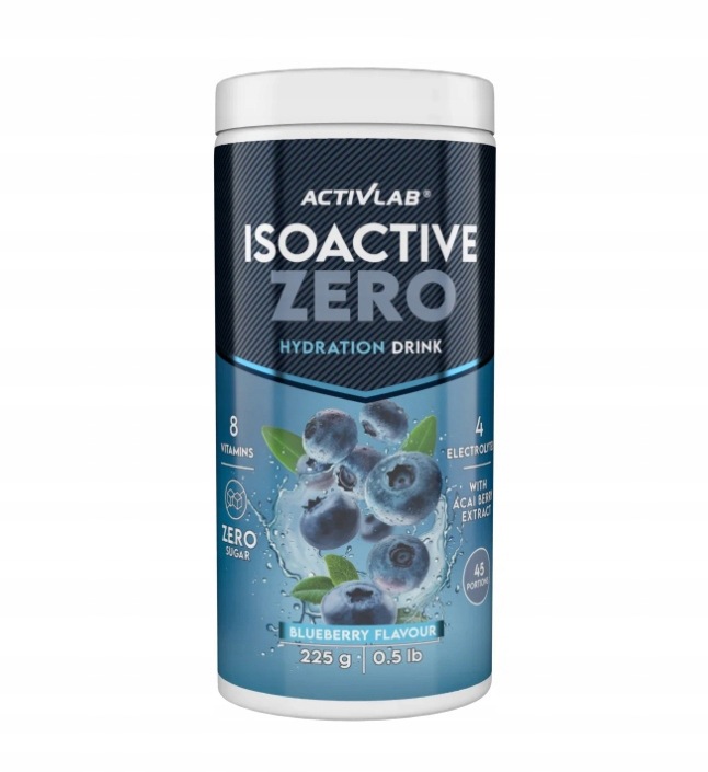 Isoactive ZERO Hydration Drink Smak Borówka 225g
