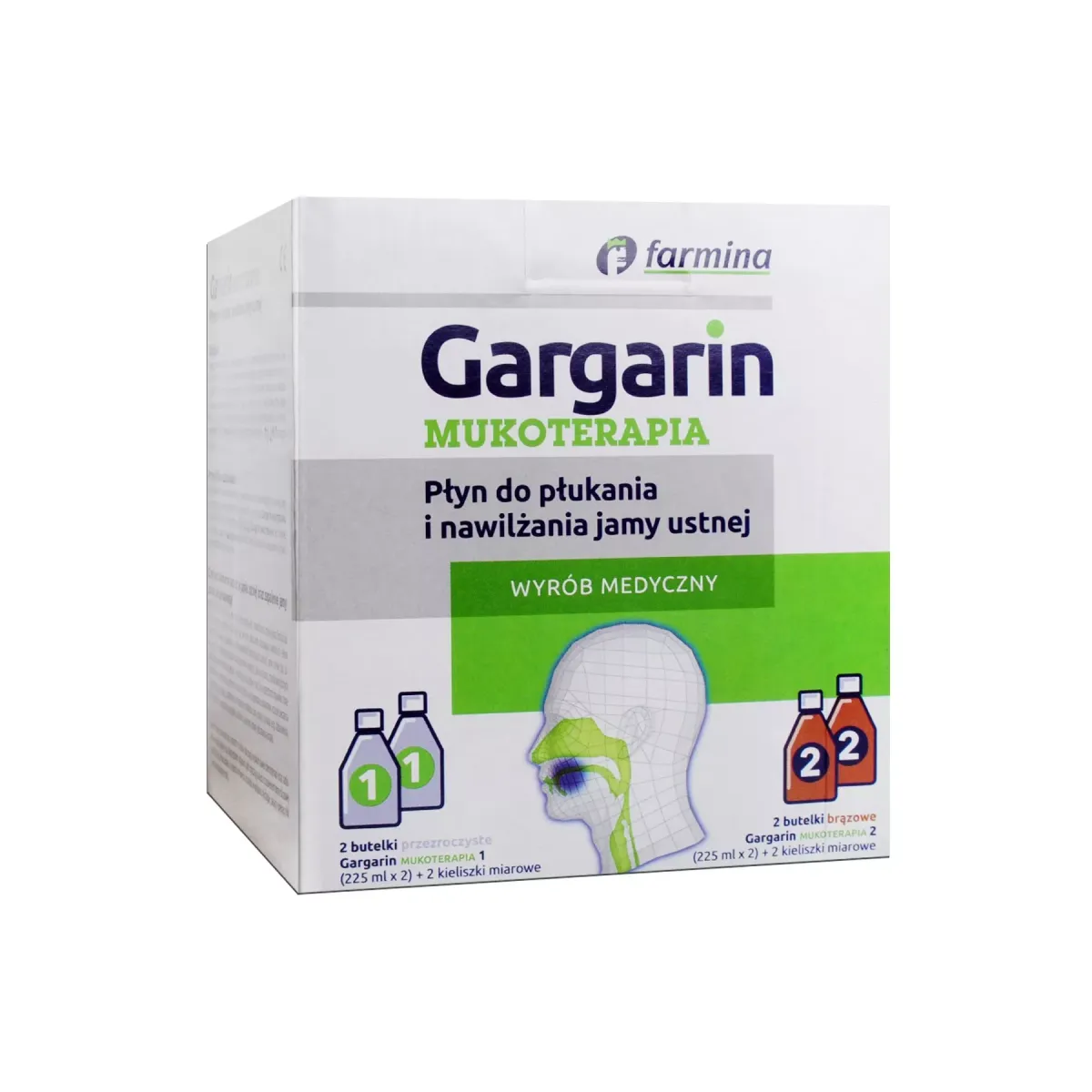 GARGARIN MUKOTERAPIA PŁYN DO PŁUKANIA JAMY USTNEJ 4 x 225 ml