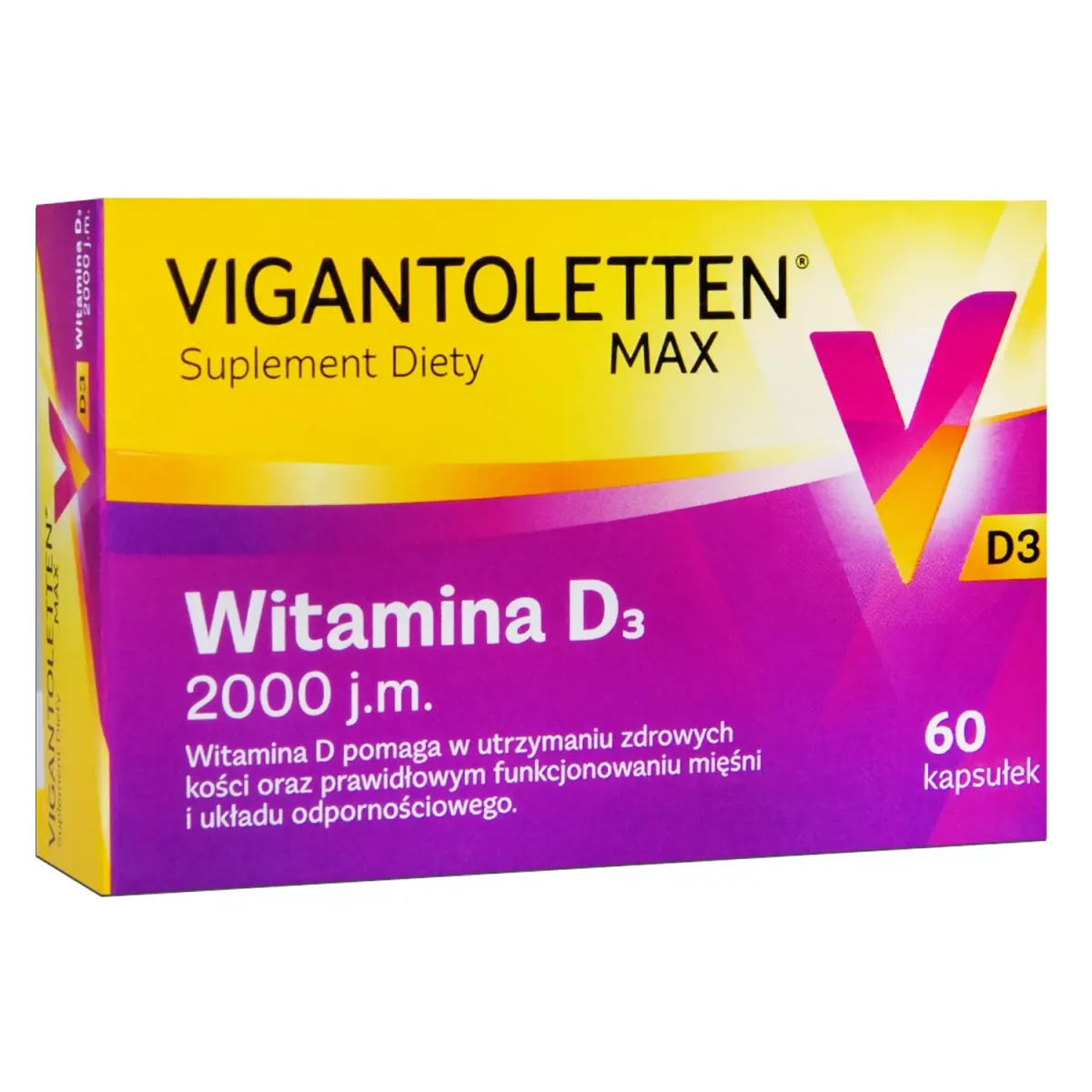 VIGANTOLETTEN MAX 2000 j.m. 60 kapsułek