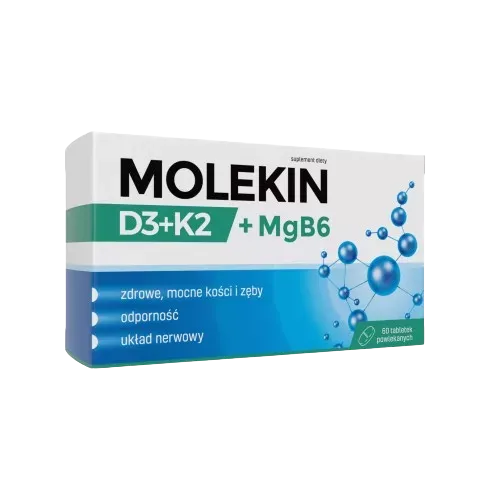 MOLEKIN D3 + K2 + MgB6: 60 tabletek