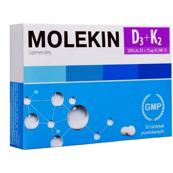 MOLEKIN D3 + K2 30 tabletek