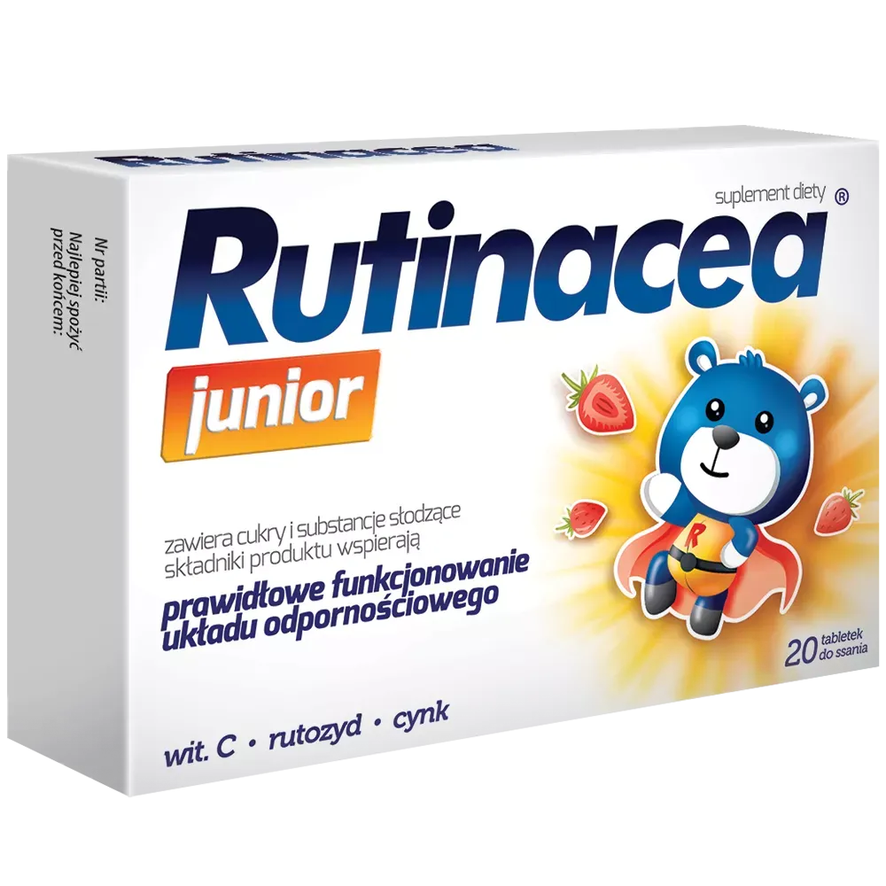 RUTINACEA JUNIOR  TABLETKI DO SSANIA 20 tabletek