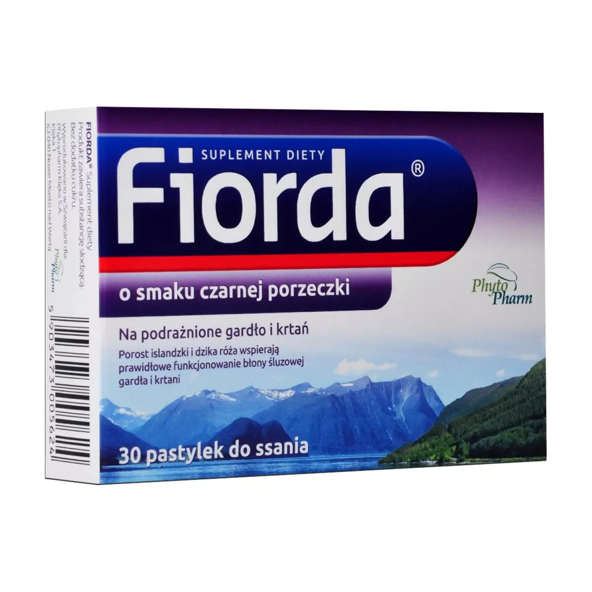 FIORDA O SMAKU CZARNEJ PORZECZKI 30 pastylek