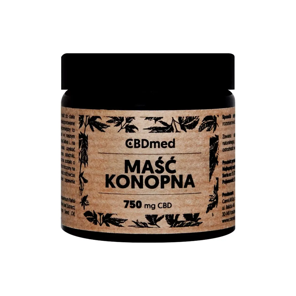 MAŚĆ KONOPNA 750mg CBD 50 ml