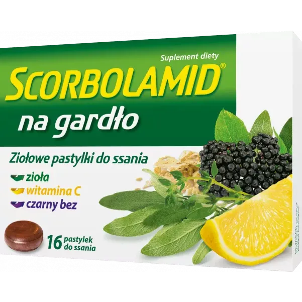 SCORBOLAMID NA GARDŁO 16 pastylek