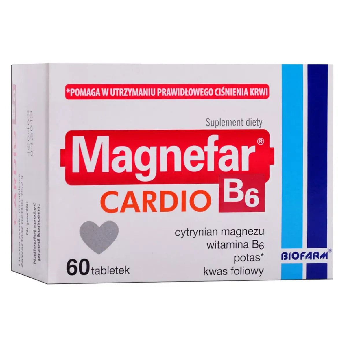MAGNEFAR B6 CARDIO 60 tabletek