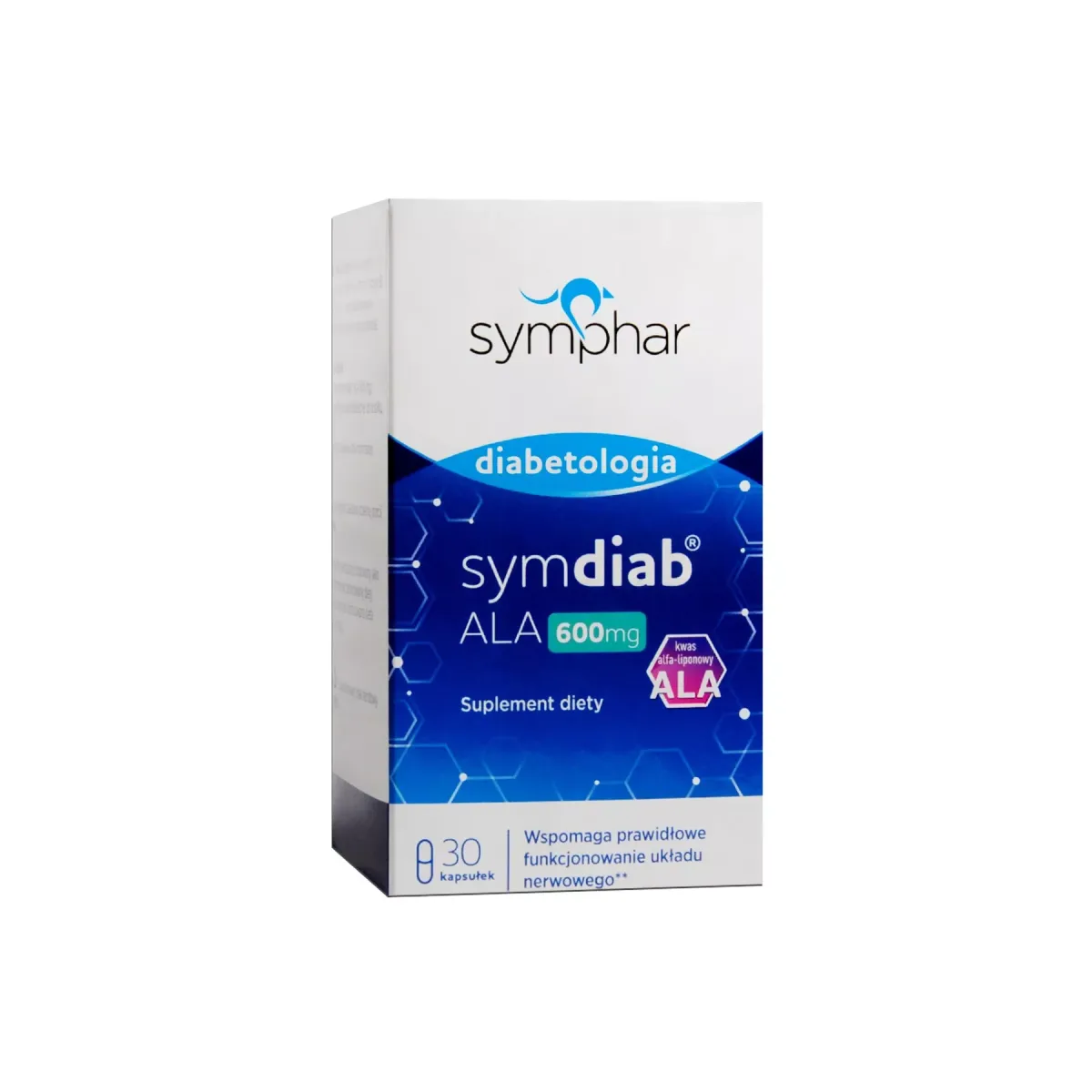 SYMDIAB ALA 600 mg 30 kapsułek