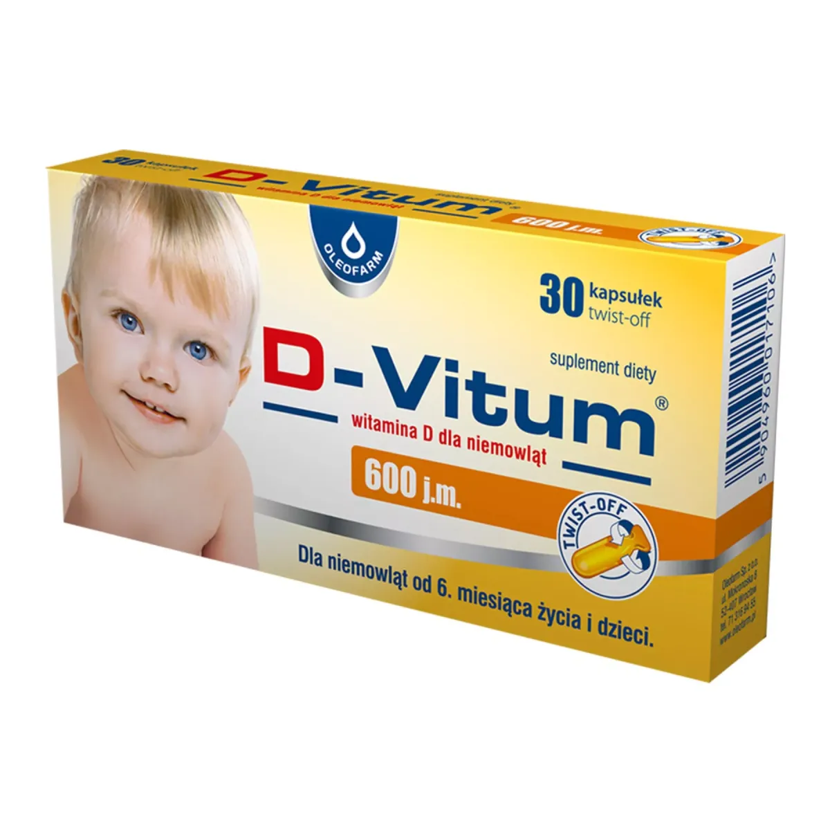 D-VITUM 600 j.m. 30 kapsułek