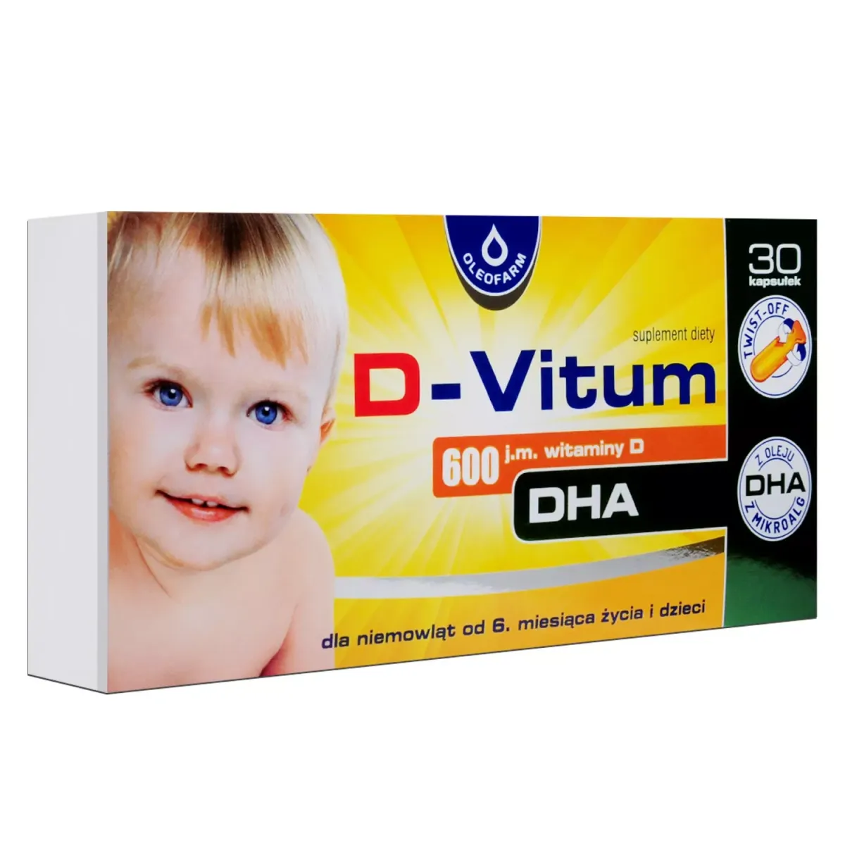 D-VITUM 600 j.m. DHA 30 kapsułek