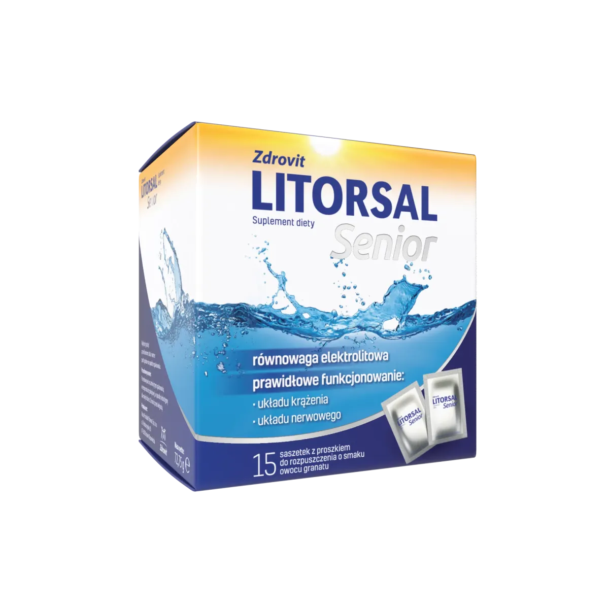 LITORSAL SENIOR 15 saszetek o smaku owocu granatu
