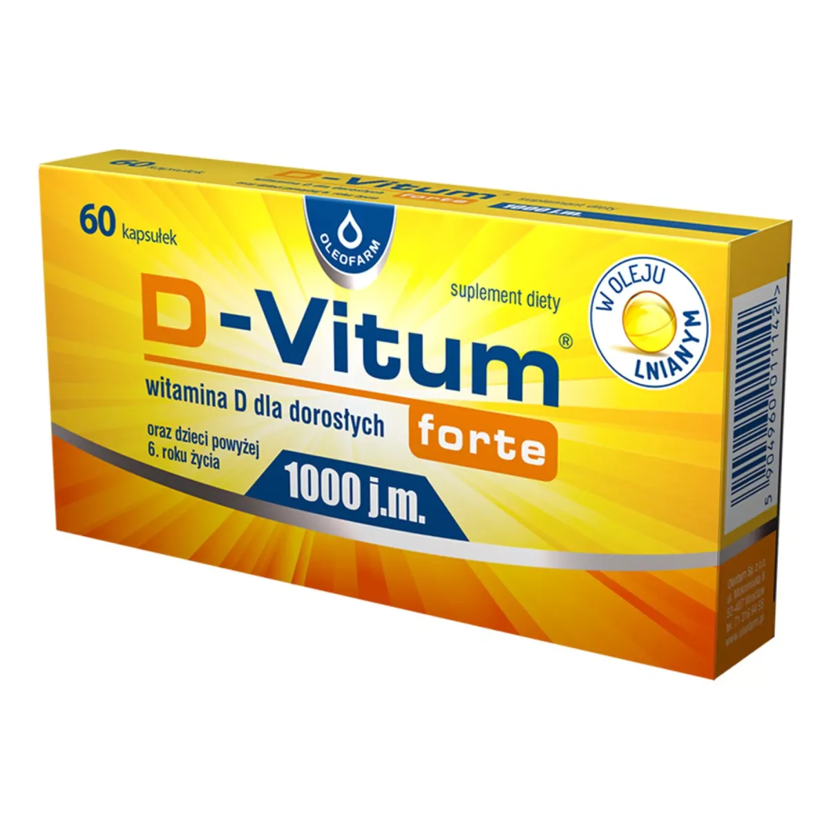 D-VITUM FORTE 1000 j.m. 60 kapsułek