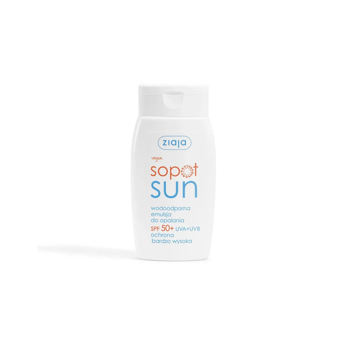 ZIAJA SOPOT SUN WODOODPORNA EMULSJA DO OPALANIA SPF 50+ UVA+UVB OCHRONA BARDZO WYSOKA 125 ml