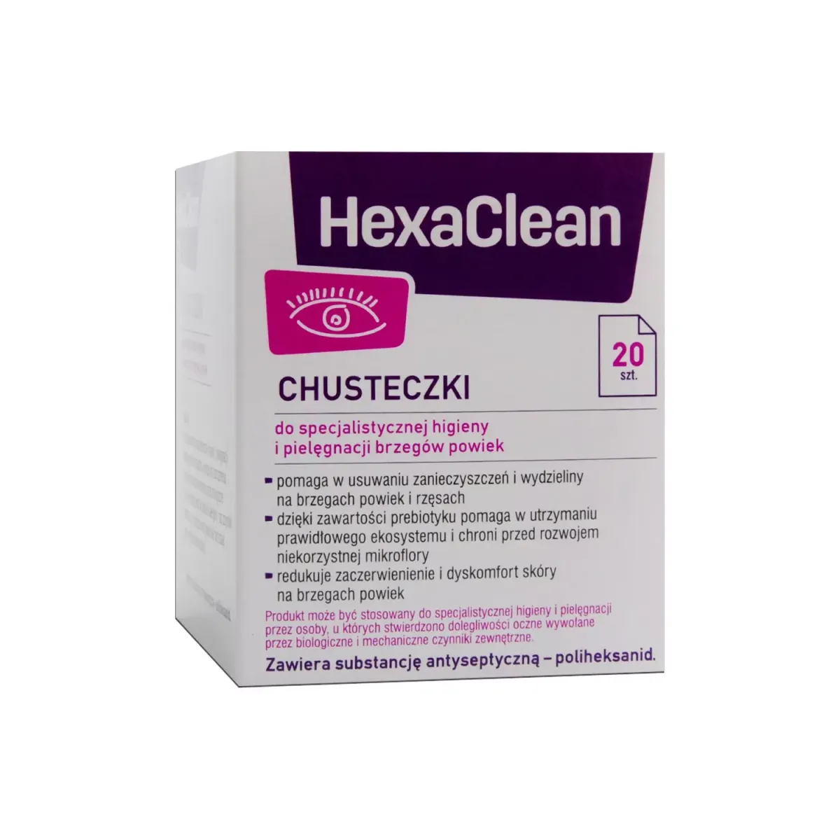 HEXACLEAN CHUSTECZKI 20 sztuk