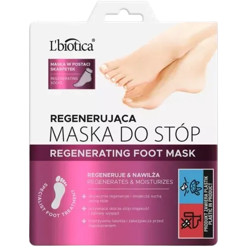 L'BIOTICA REGENERUJĄCA MASKA DO STÓP W POSTACI SKARPETEK 1 para (32 ml)