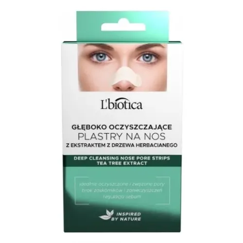 L'BIOTICA GŁĘBOKO OCZYSZCZAJĄCE PLASTRY NA NOC TEA TREE 3 sztuki
