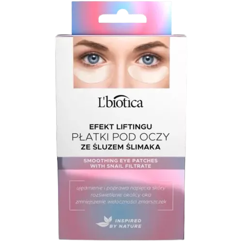 L'BIOTICA ODMŁADZAJĄCE PŁATKI POD OCZY ZE ŚLUZEM ŚLIMAKA 3 x 2 sztuki