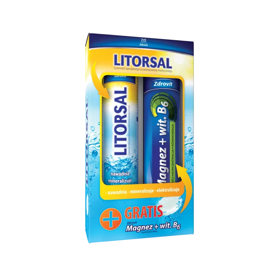 LITORSAL 24 tabletki musujące: i MAGNEZ + WIT. B6 24 tabletki musujące