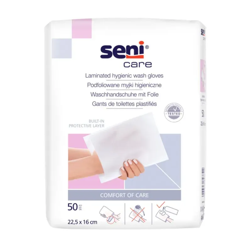 SENI CARE PODFOLIOWANE MYJKI HIGIENICZNE 50 sztuk