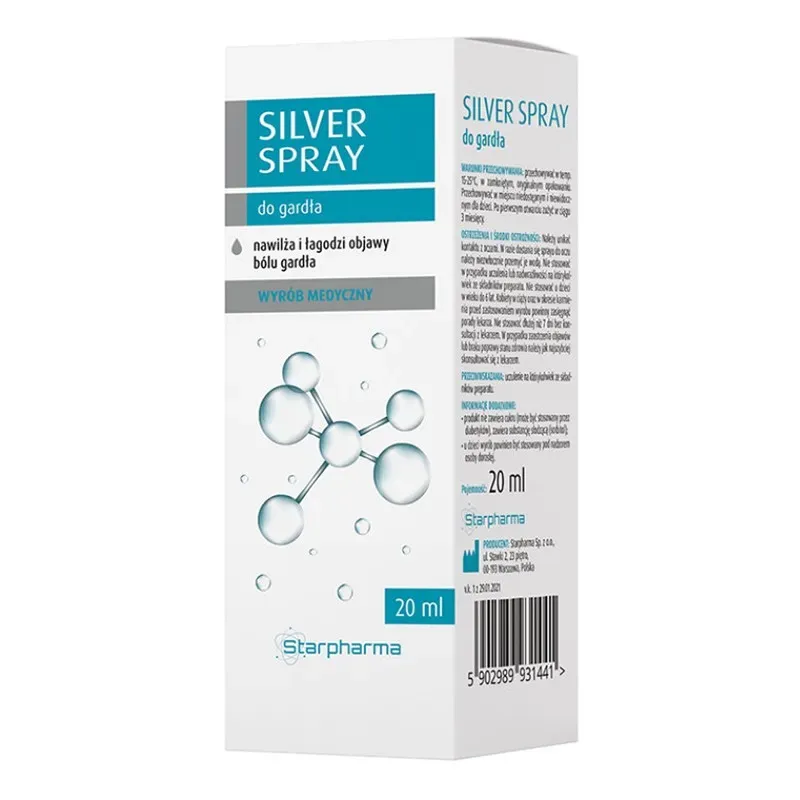SILVER SPRAY – SPRAY DO GARDŁA 20 ml