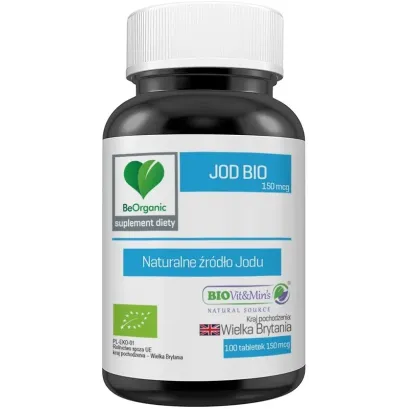 BEORGANIC JOD BIO 150mg x 100 tabletek