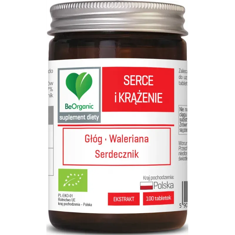 BEORGANIC SERCE I KRĄŻENIE BIO 500mg x 100 tabletek