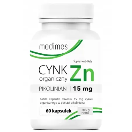CYNK ORGANICZNY PIKOLINIAN 15 mg 60 kapsułek