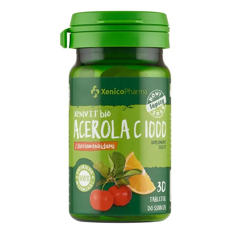XENIVIT BIO ACEROLA C 1000 30 tabletek do ssania o smaku wiśniowym