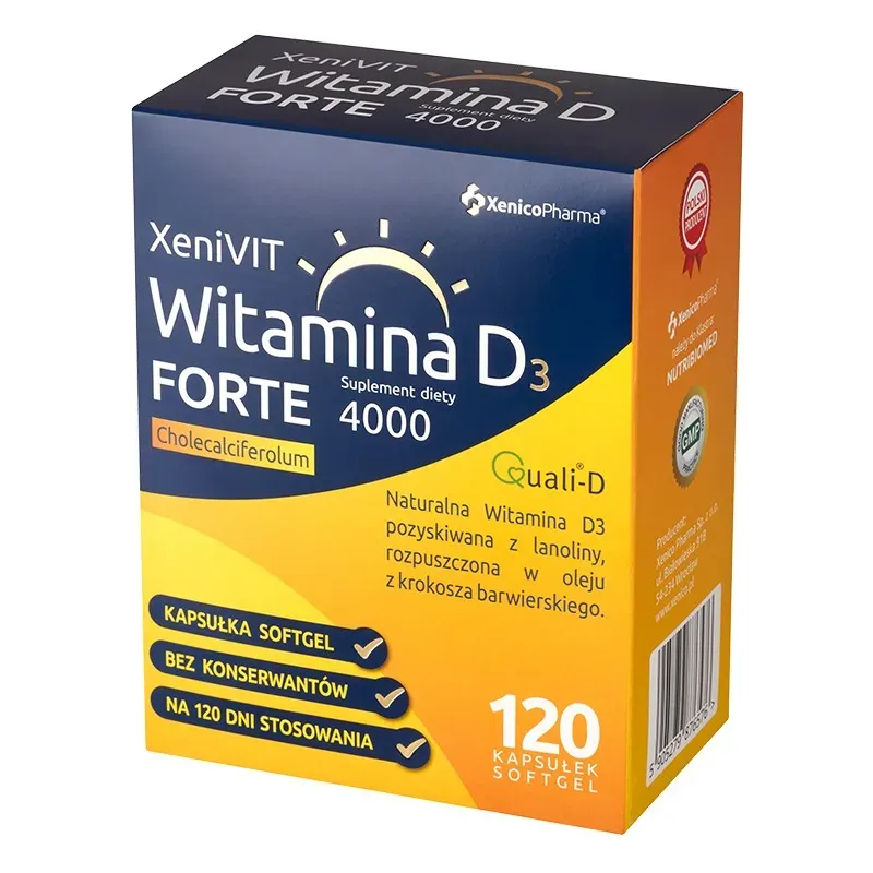 XENIVIT WITAMINA D 4000 FORTE 120 kapsułek