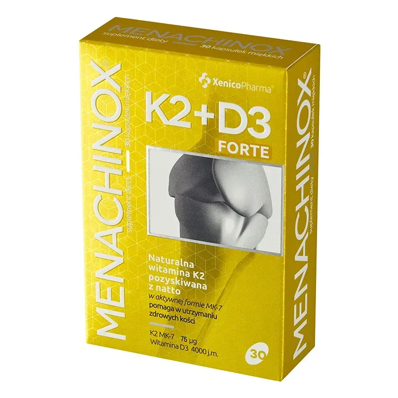 MENACHINOX K2 + D3 FORTE 4000 j.m. 30 kapsułek