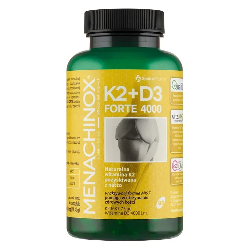 MENACHINOX K2 + D3 FORTE 4000 j.m. 90 kapsułek