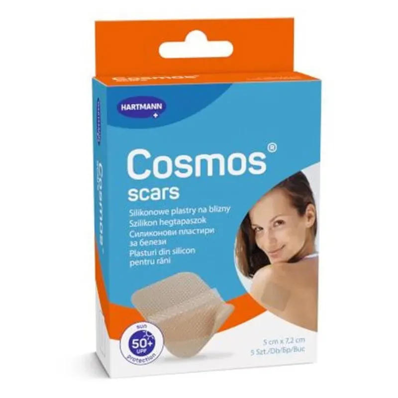 COSMOS SCARS SILIKONOWE PLASTRY NA BLIZNY 7,2 x 5 cm 5 sztuk