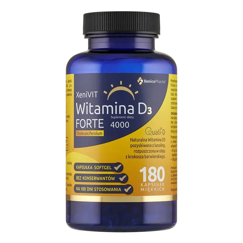 XENIVIT WITAMINA D 4000 FORTE 180 kapsułek