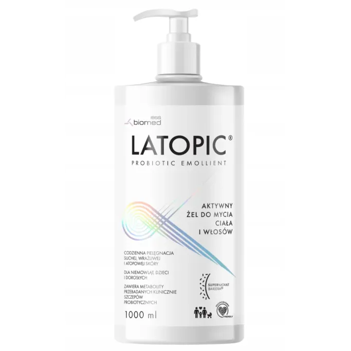 LATOPIC AKTYWNY ŻEL DO CIAŁA I WŁOSÓW 1000 ml