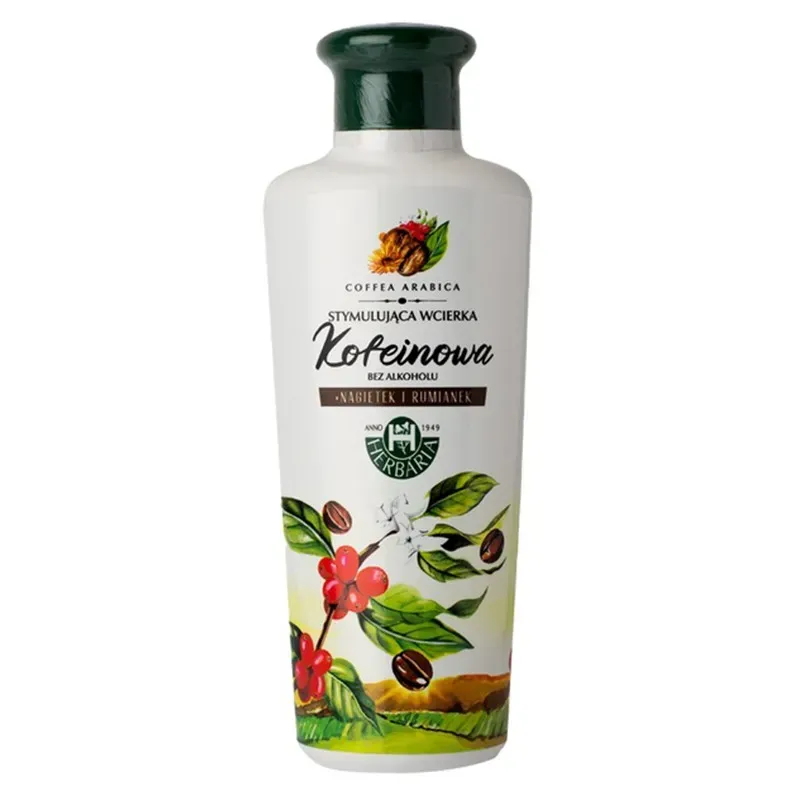 HERBARIA BANFI WCIERKA KOFEINOWA BEZ ALKOHOLU NAGIETEK I RUMIANEK DO SKÓRY GŁOWY 250 ml