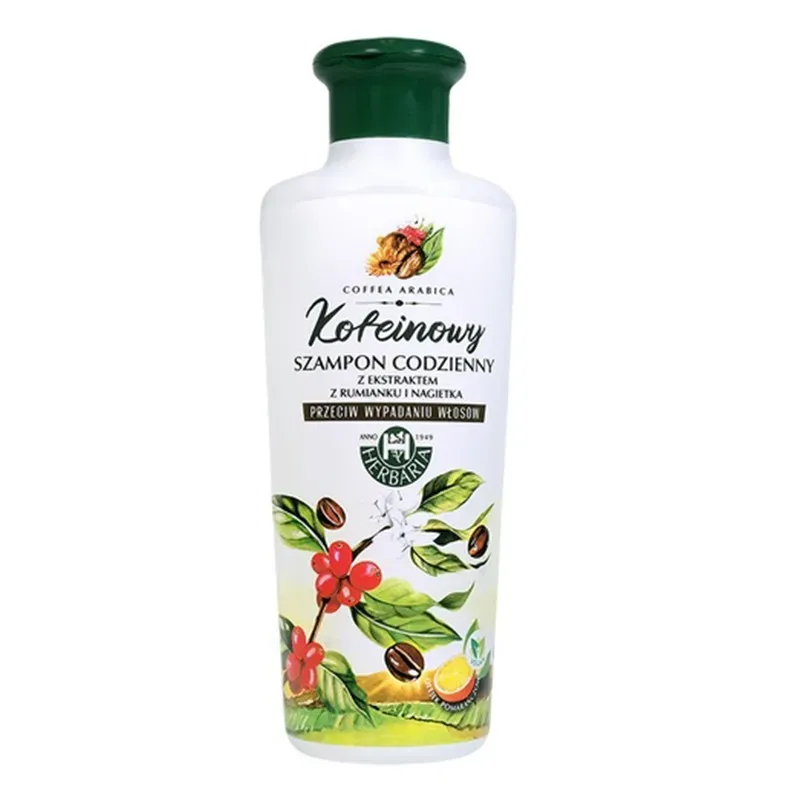 HERBARIA BANFI KOFEINOWY SZAMPON DO WŁOSÓW CODZIENNY Z EKSTRAKTEM Z RUMIANKU I NAGIETKA 250 ml