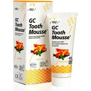 GC TOOTH MOUSSE PASTA DO ZĘBÓW BEZ FLUORU SMAK TUTTI FRUTTI 35 ml