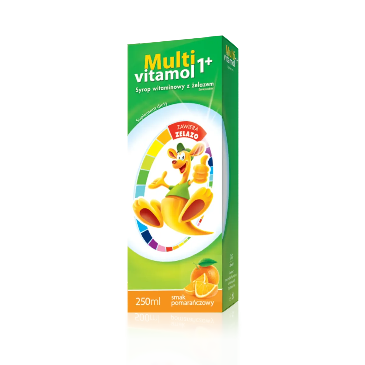 MULTIVITAMOL 1+ SMAK POMARAŃCZOWY 250 ml syrop