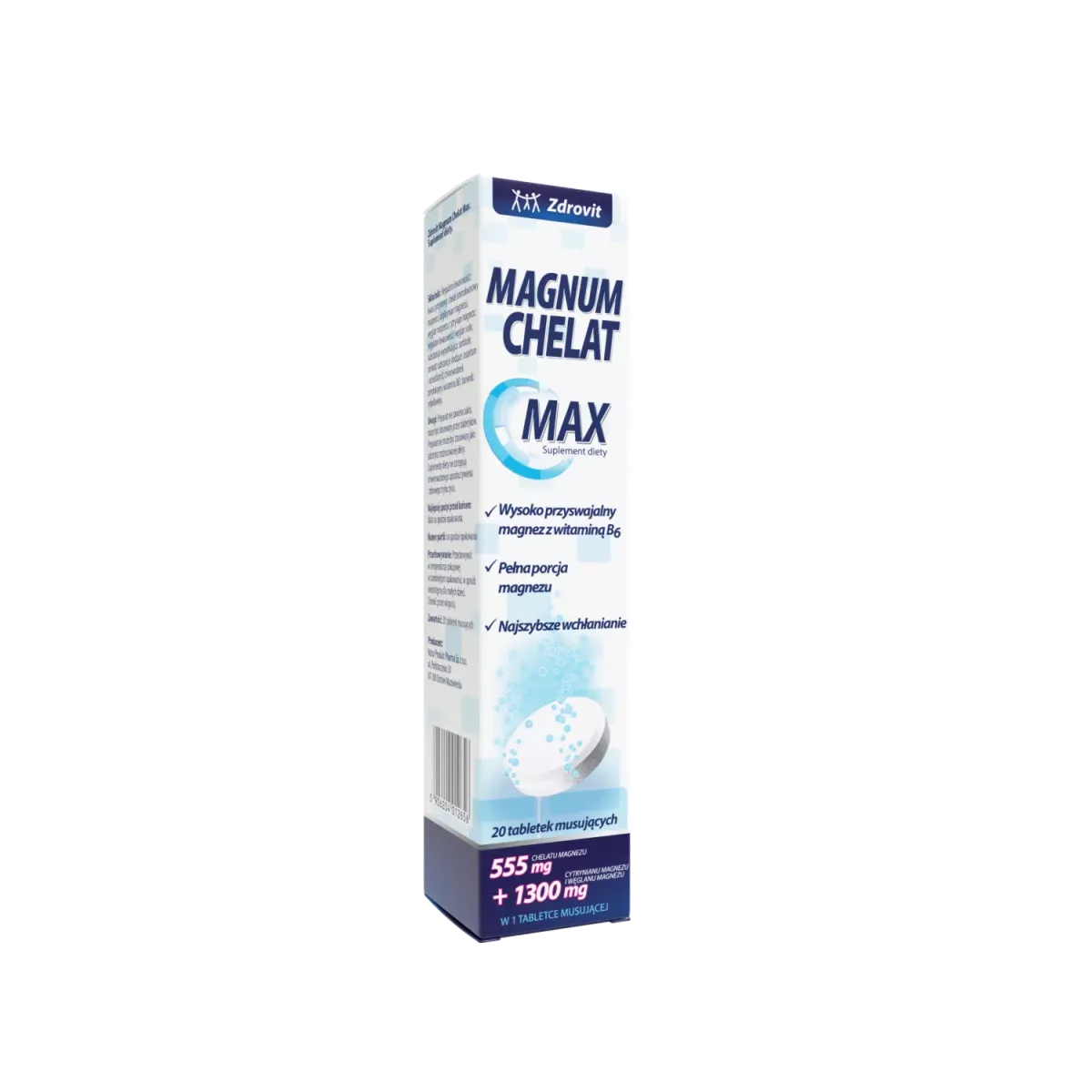 ZDROVIT MAGNUM CHELAT MAX :20 tabletek musujących