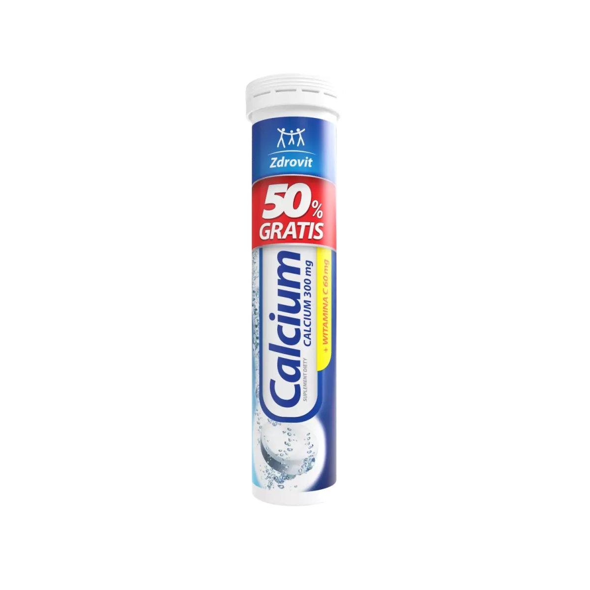 CALCIUM 300 mg + WITAMINA C: 60 mg 20 tabletek musujących